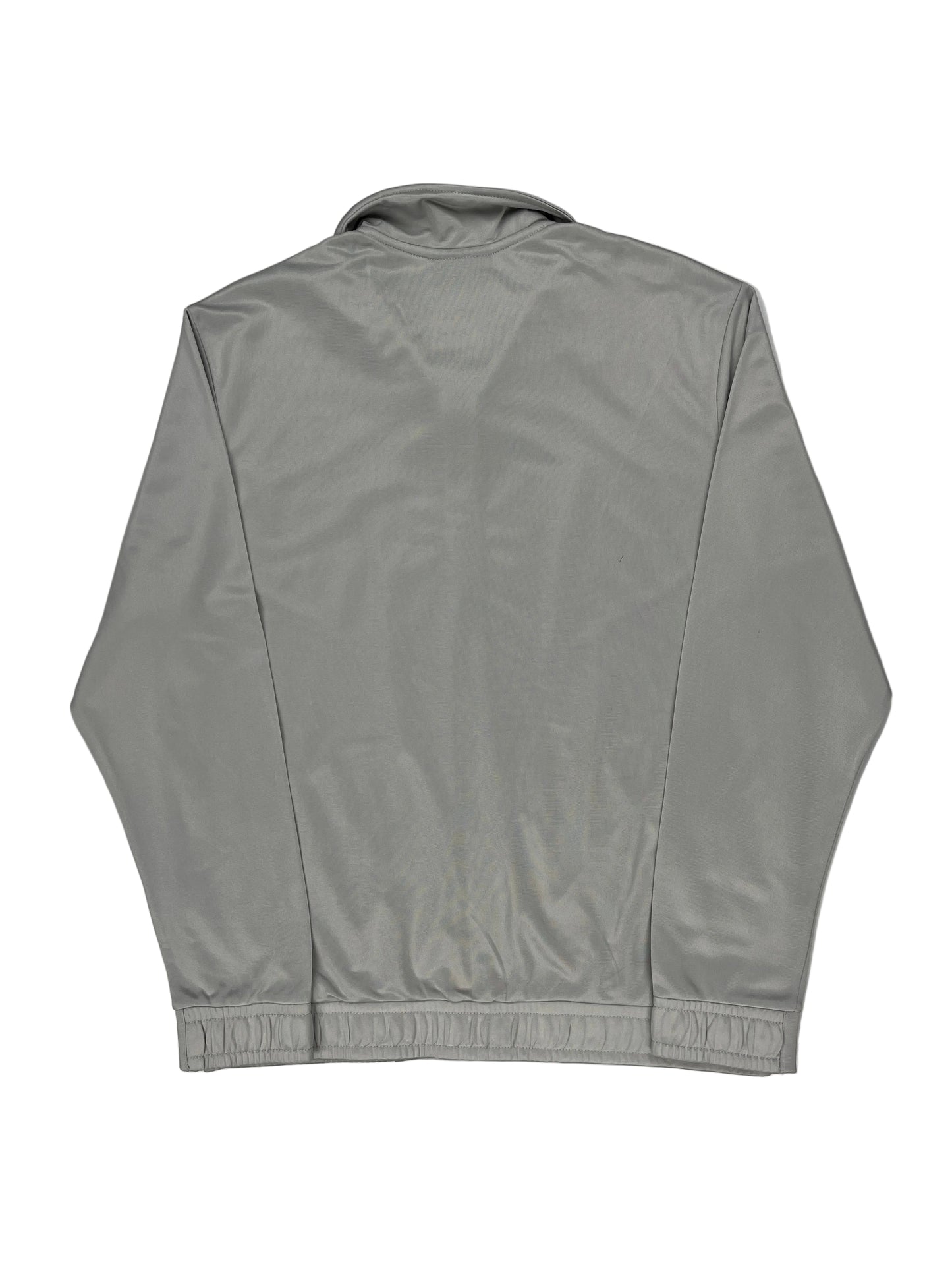 Gray shorts on a white surface Gray shorts on a white surface