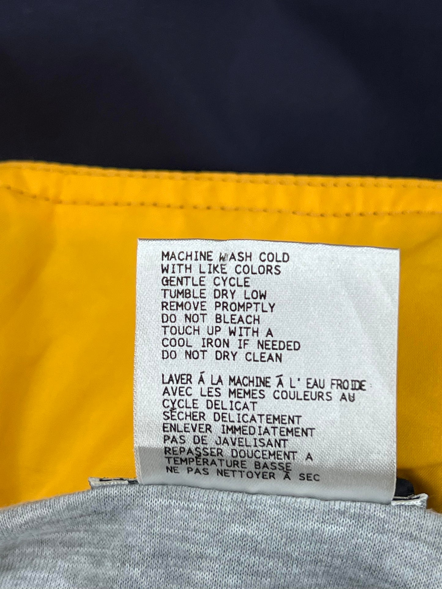 New Balance Yellow And Navy Blue Colour-Block Windbreaker Jacket New Balance Yellow And Navy Blue Colour-Block Windbreaker Jacket