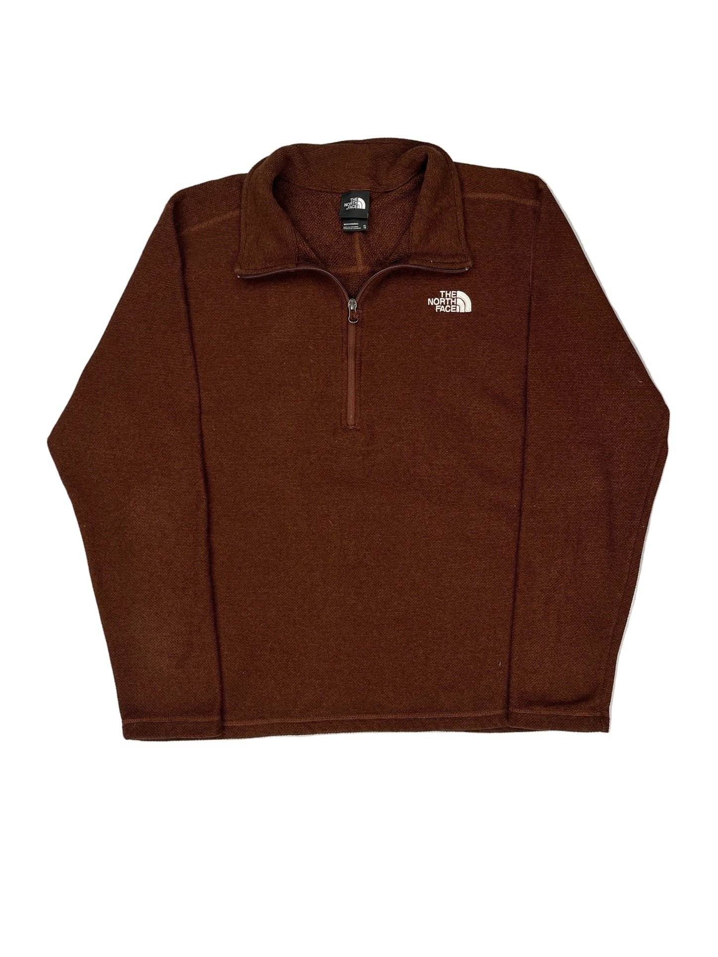 Brown fleece pullover on a white background Brown fleece pullover on a white background