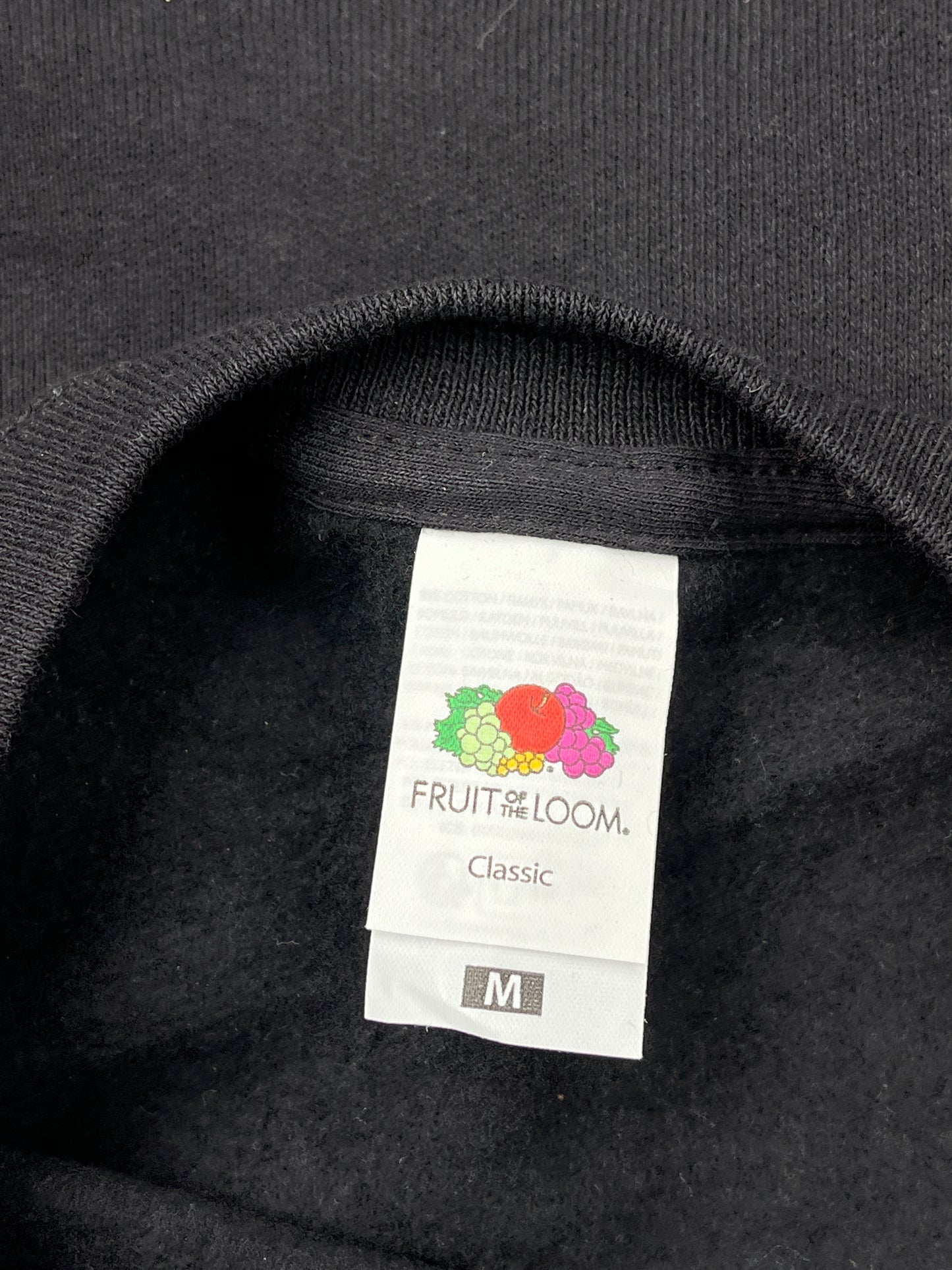 Black Fruit Of The Loom Plain Sweatshirt Black Fruit Of The Loom Plain Sweatshirt