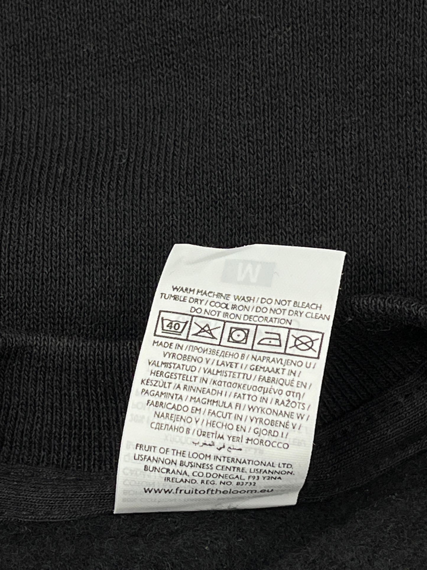 Black Fruit Of The Loom Plain Sweatshirt Black Fruit Of The Loom Plain Sweatshirt