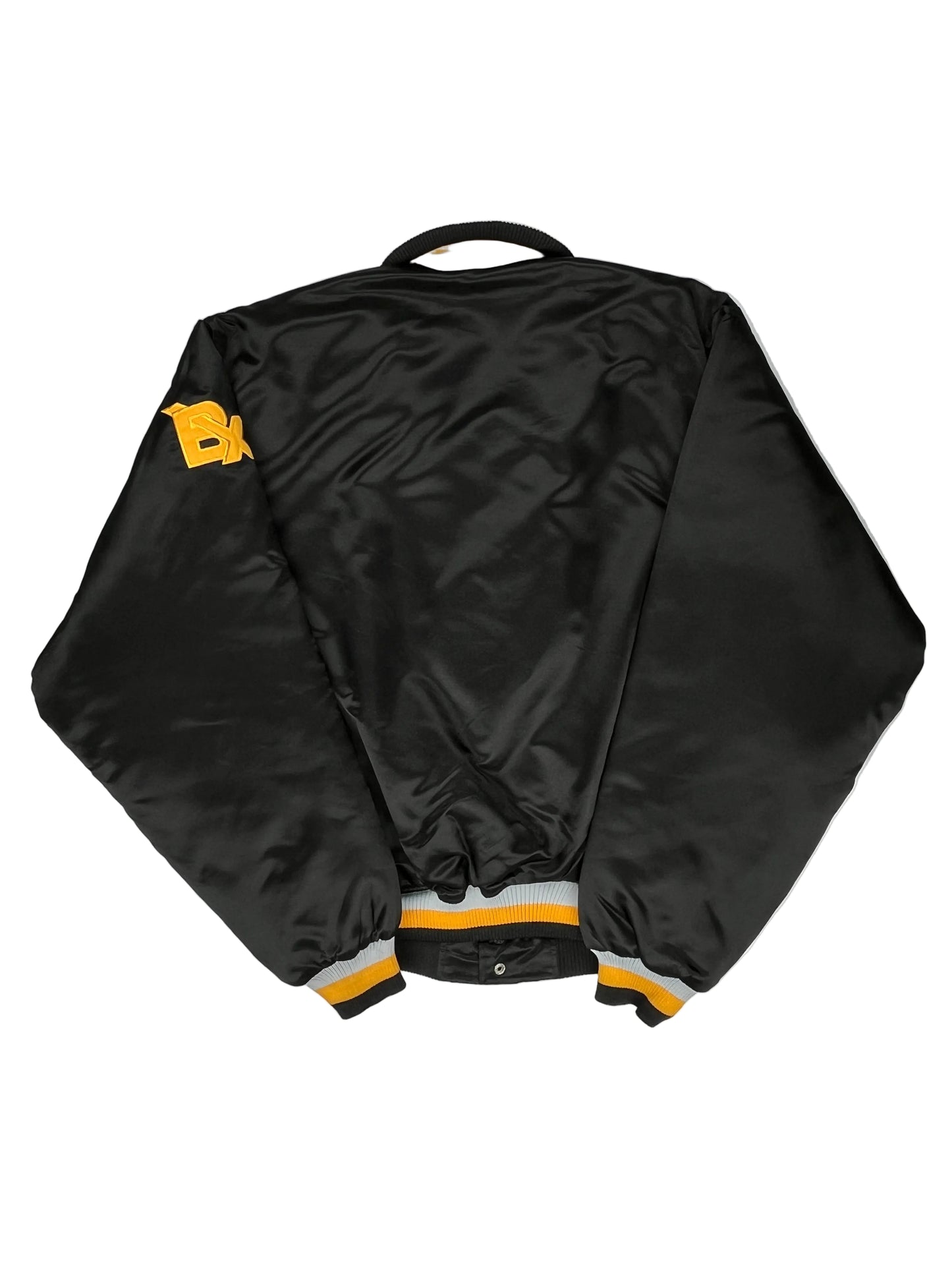 Black jacket with yellow accents on a white background Black jacket with yellow accents on a white background