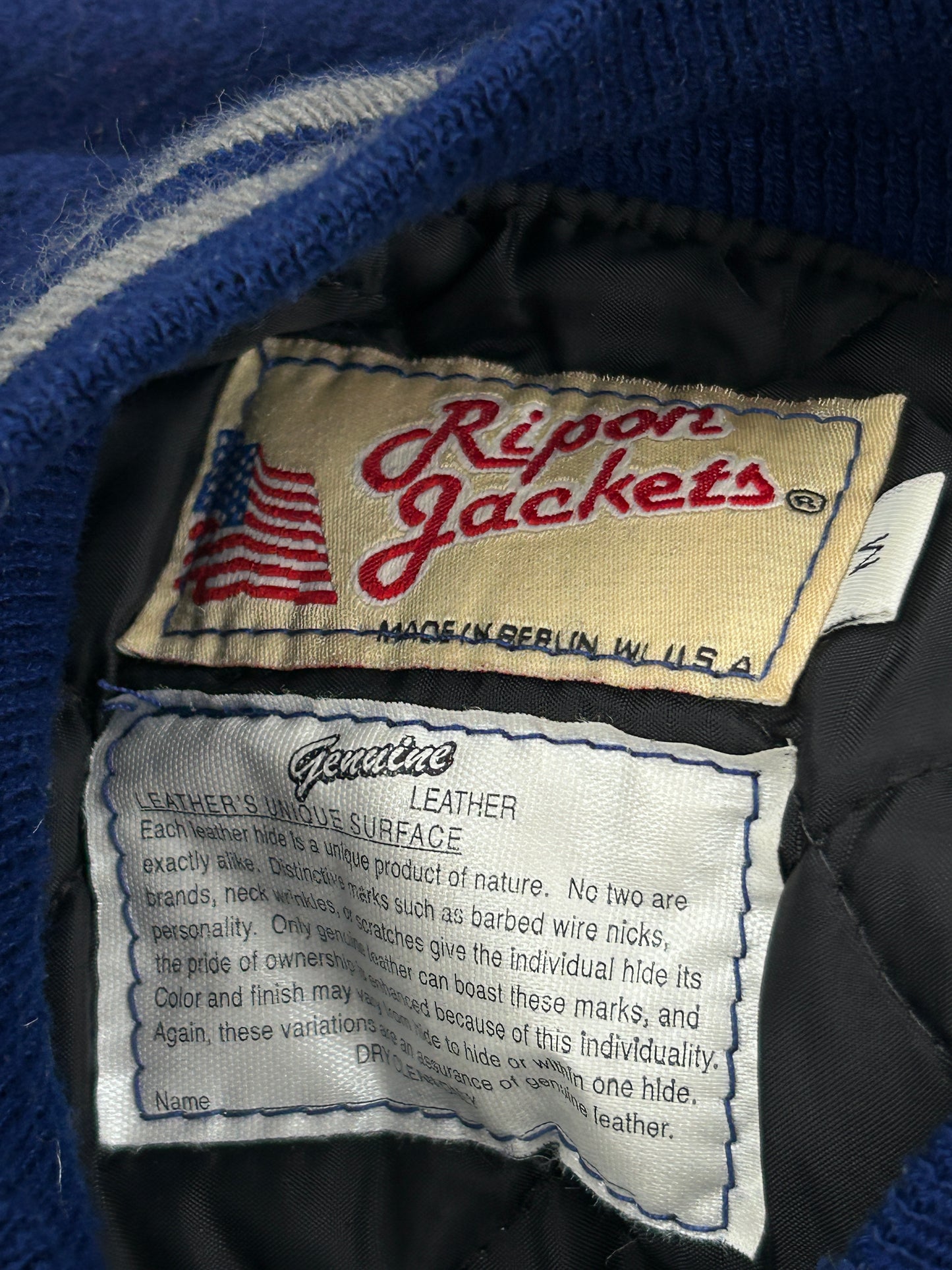 Blue Ripon Varsity Jacket Blue Ripon Varsity Jacket