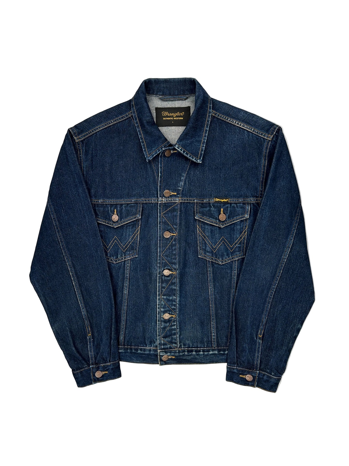 Folded blue denim jacket on a white background Folded blue denim jacket on a white background