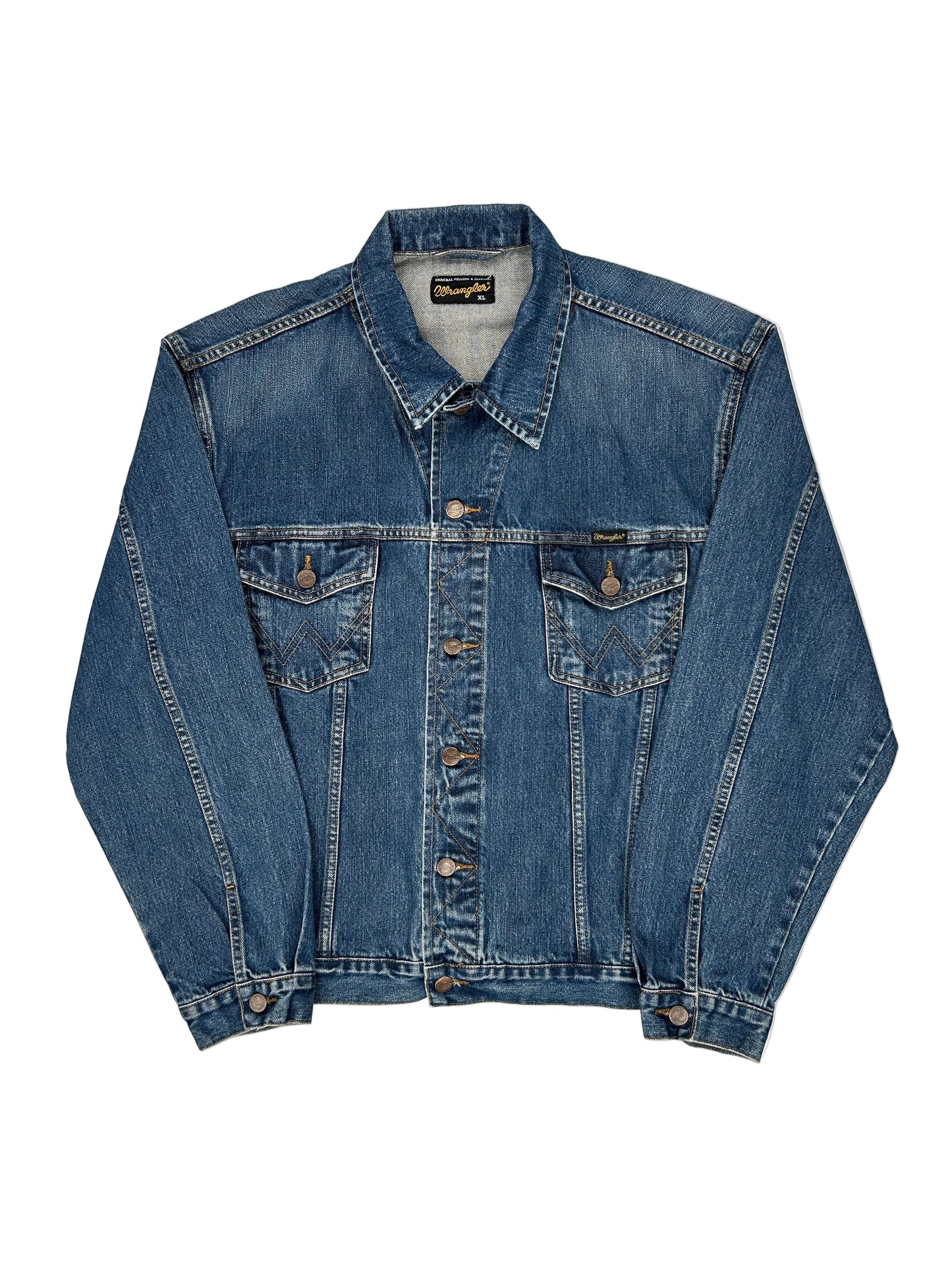 Blue denim jacket on a white background Blue denim jacket on a white background