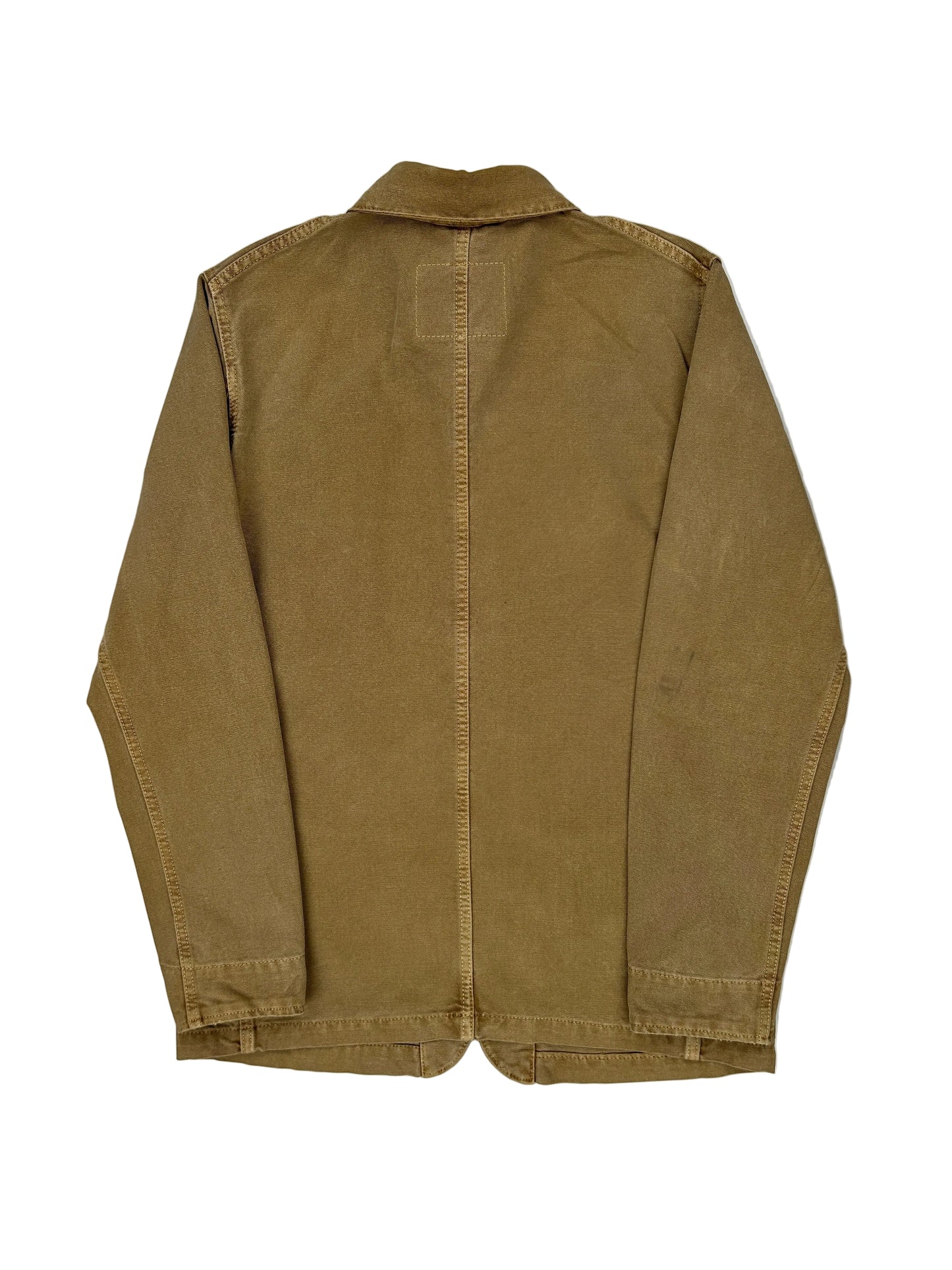 Folded brown pants on a white background Folded brown pants on a white background