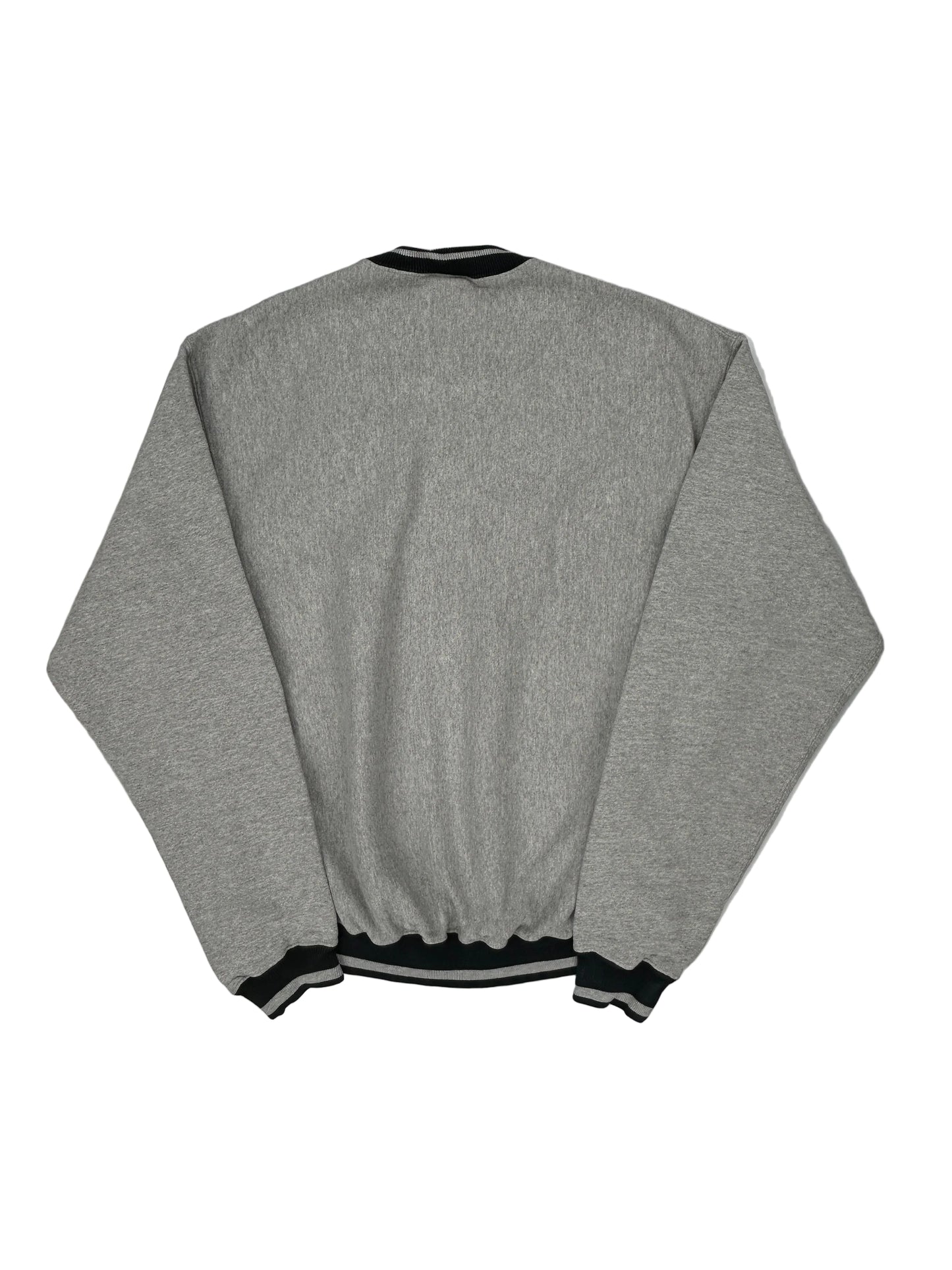 Gray athletic shorts with black accents on a white mannequin. Gray athletic shorts with black accents on a white mannequin.