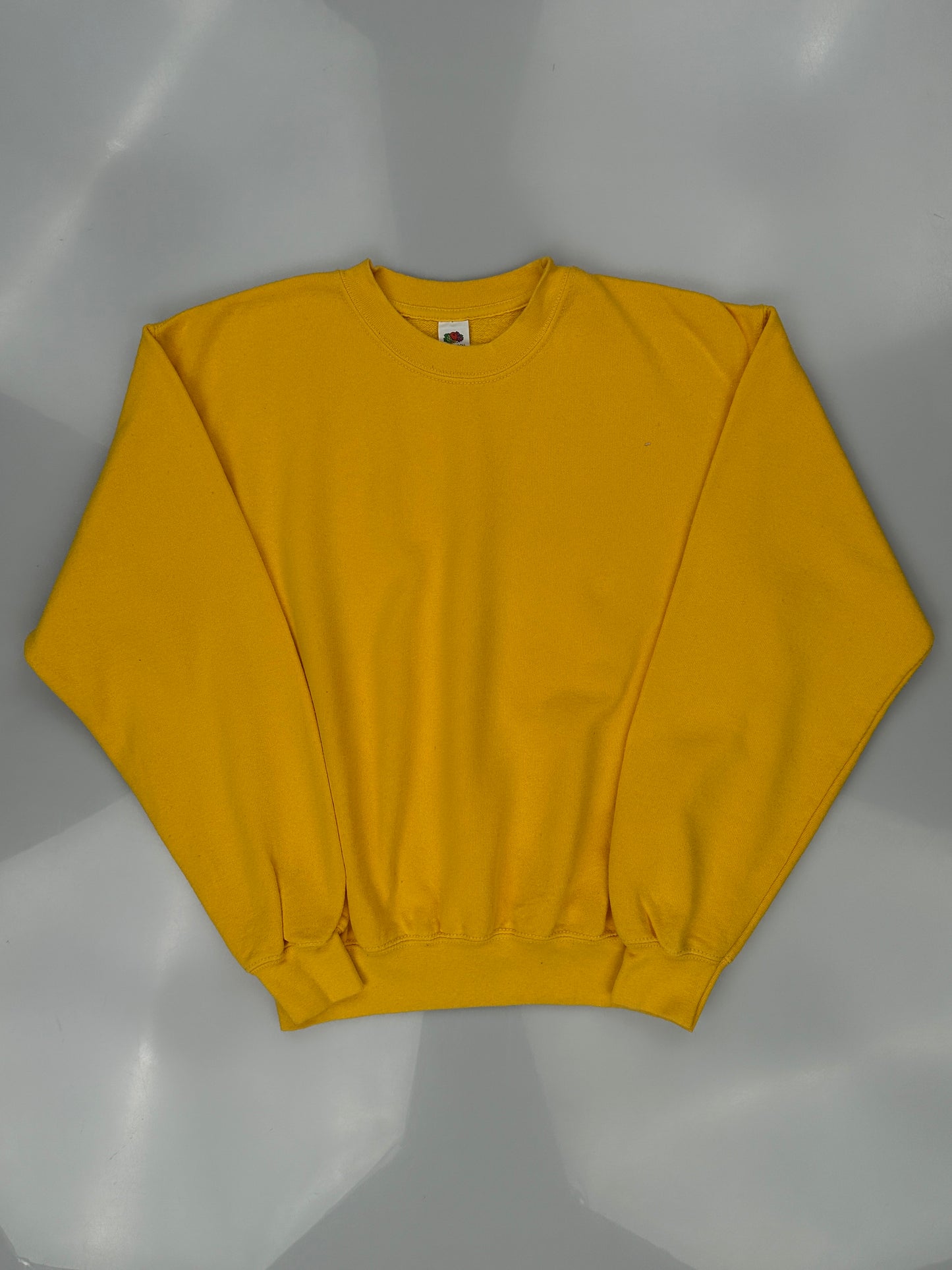 90s Fruit Of The Loom Plain Yellow Sweatshirt 90s Fruit Of The Loom Plain Yellow Sweatshirt