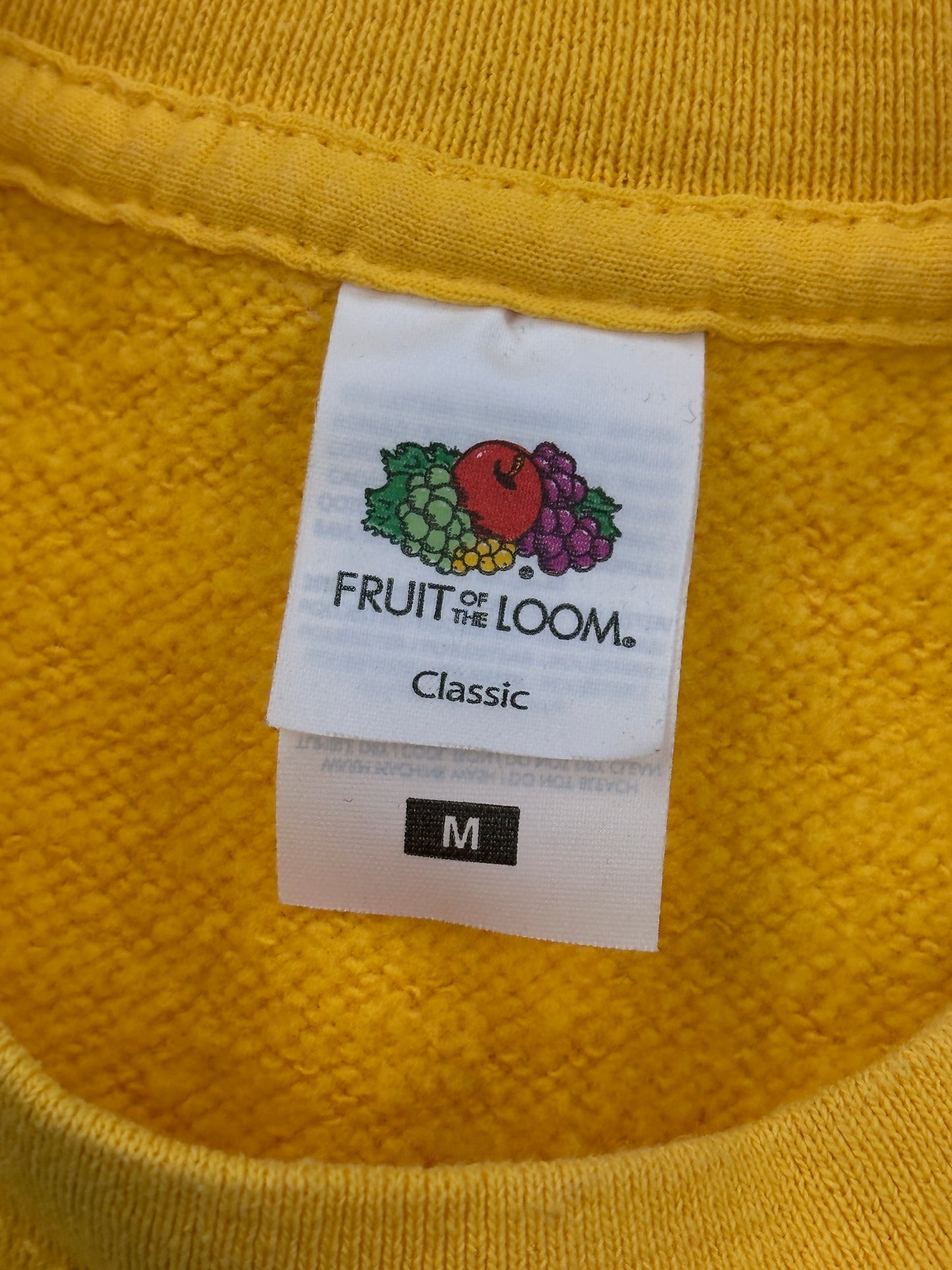 90s Fruit Of The Loom Plain Yellow Sweatshirt 90s Fruit Of The Loom Plain Yellow Sweatshirt