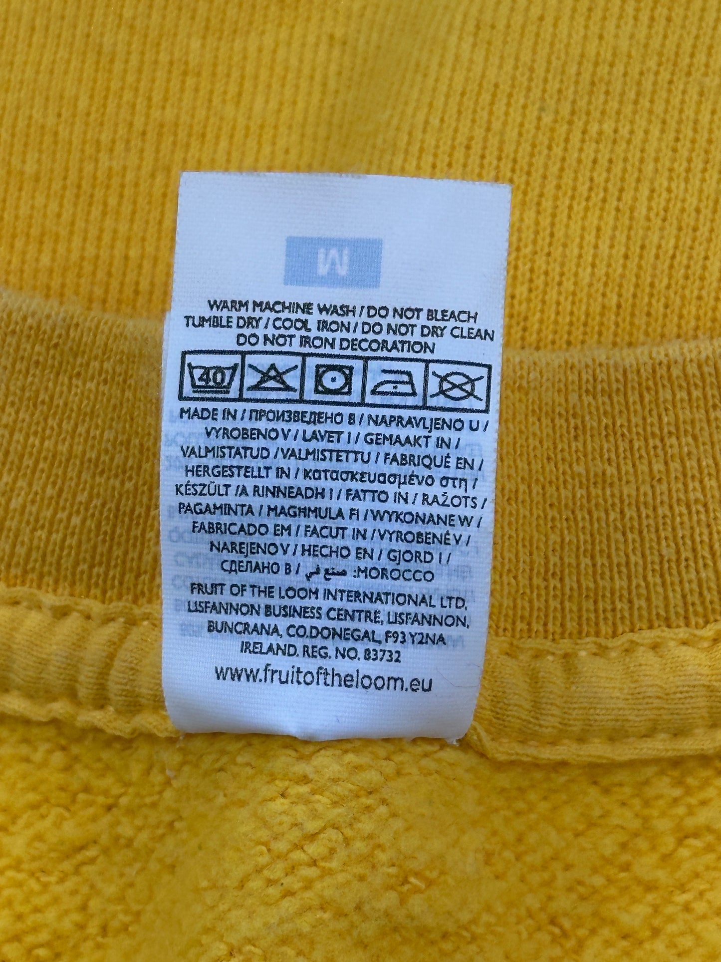 90s Fruit Of The Loom Plain Yellow Sweatshirt 90s Fruit Of The Loom Plain Yellow Sweatshirt