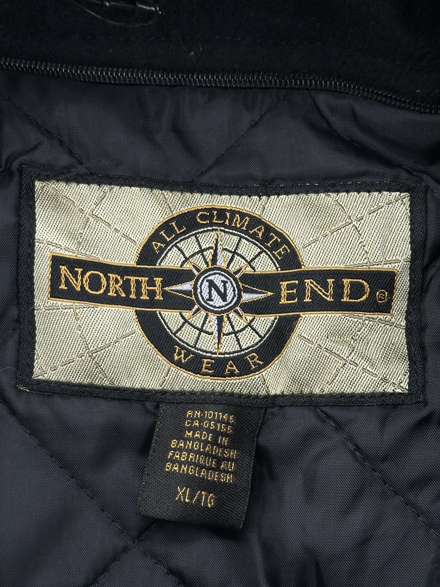 North End Black Canada Sportswear Leather Varsity Jacket North End Black Canada Sportswear Leather Varsity Jacket