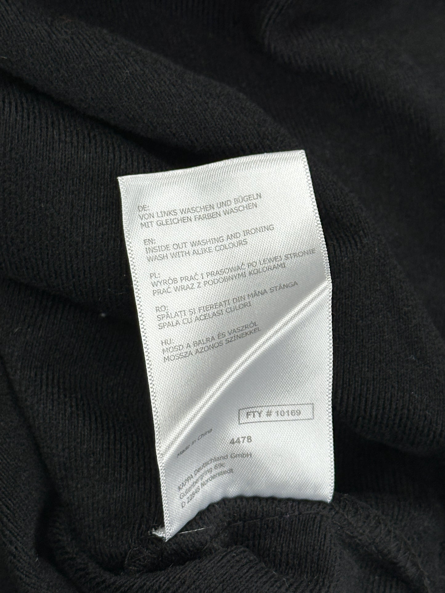 Kappa Zip-Through Black Track Jacket Kappa Zip-Through Black Track Jacket