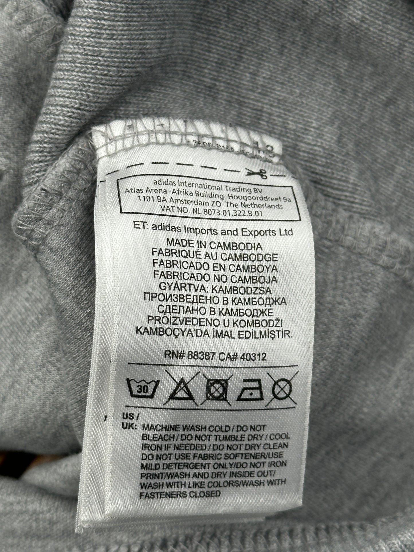 Adidas Adicolor Terry 1/4 Zip Grey Hoodie Adidas Adicolor Terry 1/4 Zip Grey Hoodie