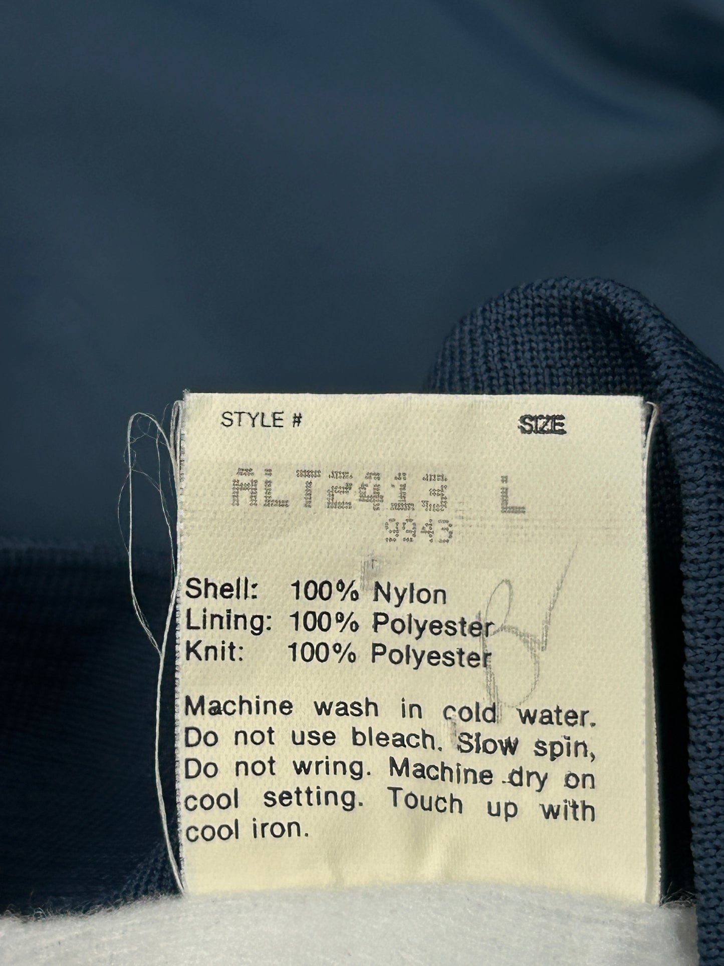 Wildless Navy Blue Nylon Varsity Jacket Wildless Navy Blue Nylon Varsity Jacket