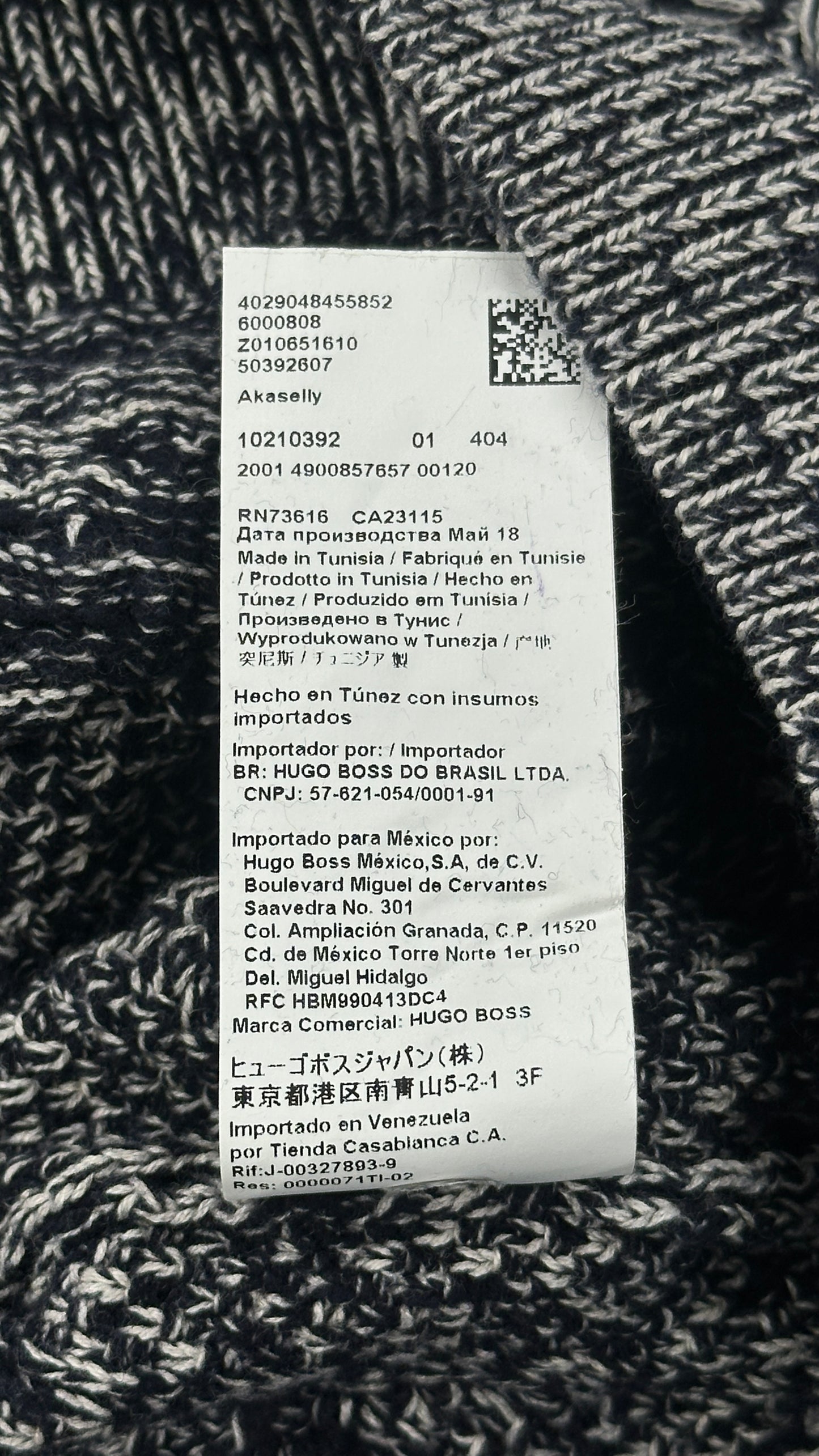 Boss Grey Patterned Jumper Boss Grey Patterned Jumper