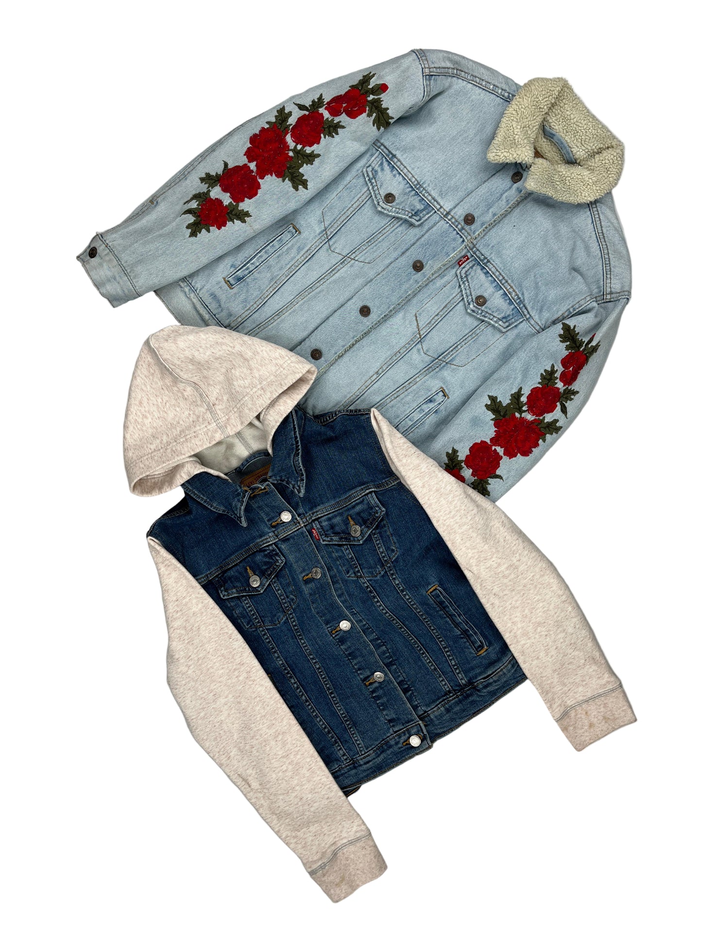 pair of stylish denim jackets pair of stylish denim jackets