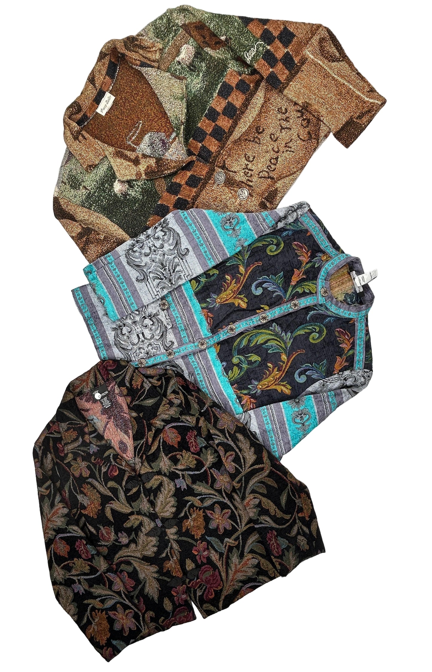 pair of stylish tapestry jackets pair of stylish tapestry jackets