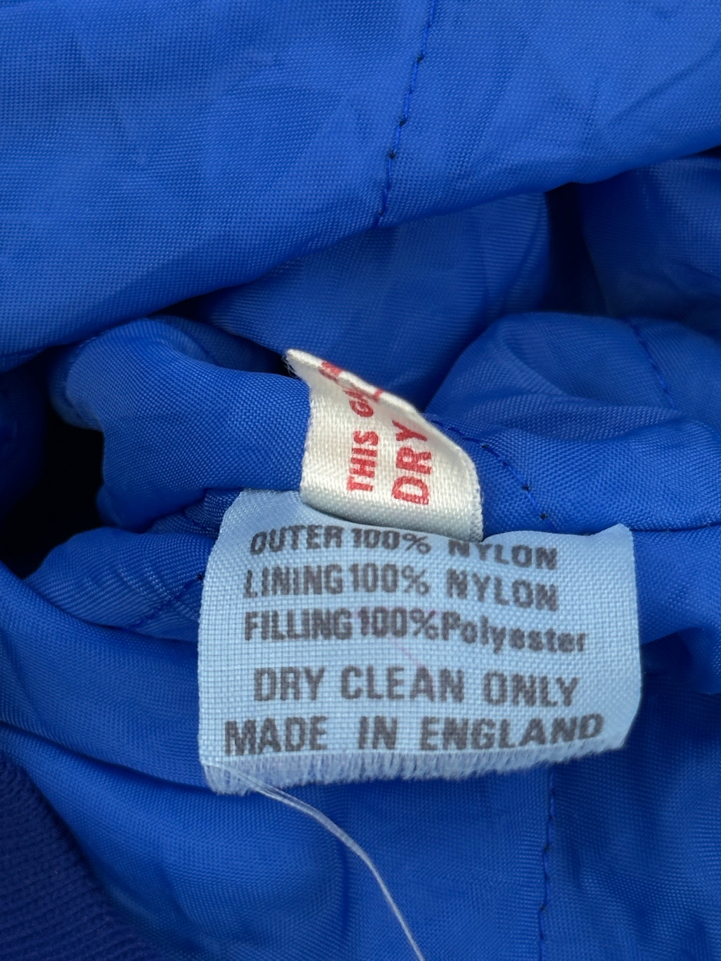 London Monarchs 1991 Satin Reverse Blue Bomber Jacket