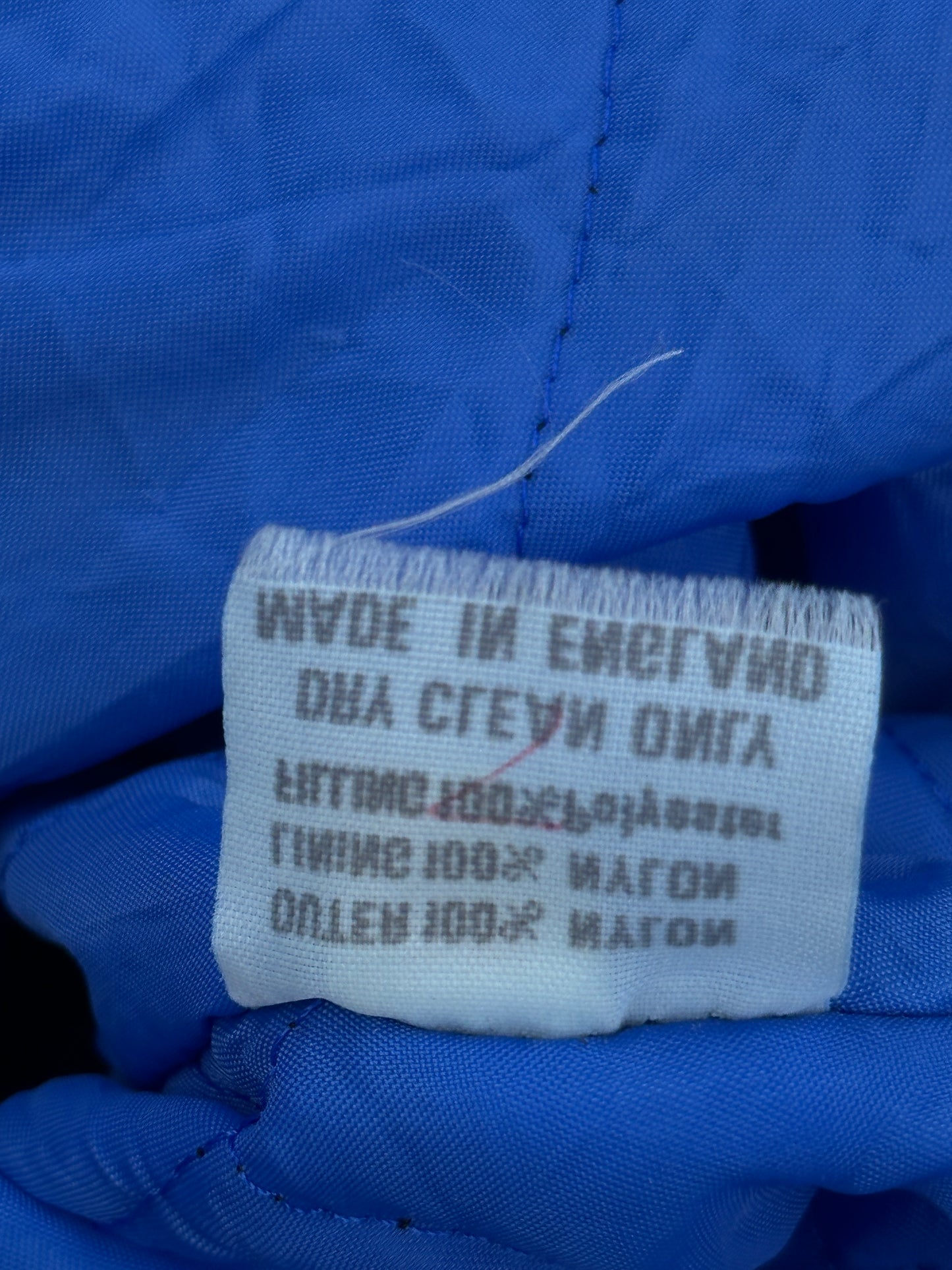 London Monarchs 1991 Satin Reverse Blue Bomber Jacket