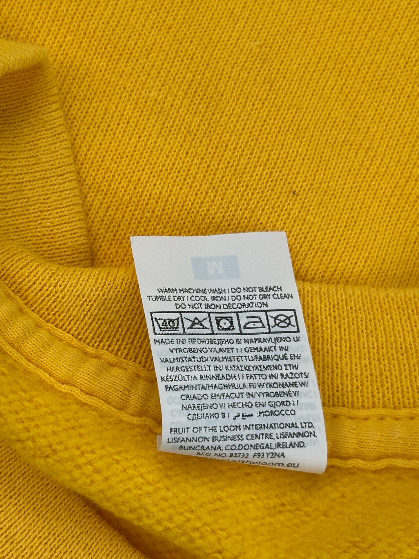Fruit of the Loom Yellow Sweatshirt