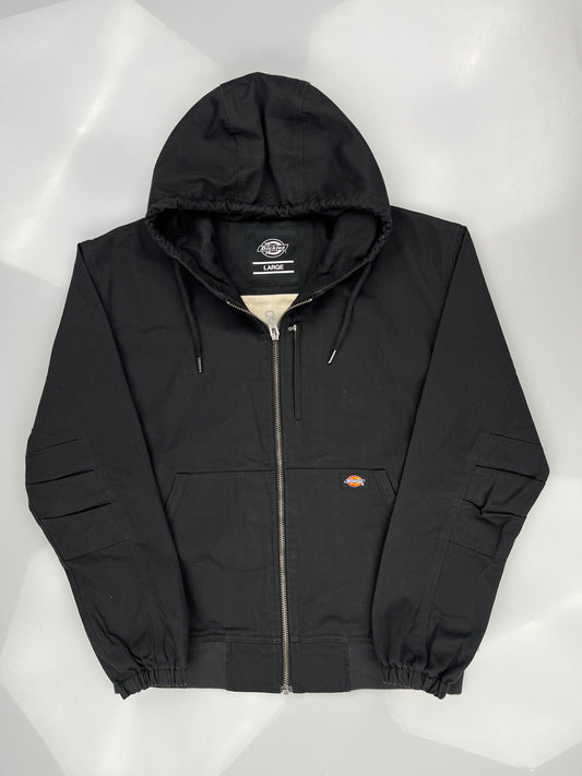 Black Dickies Hilham Hooded Canvas Jacket