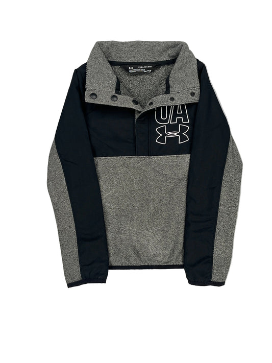 Gray and black jacket with Under Armour logo on a white background