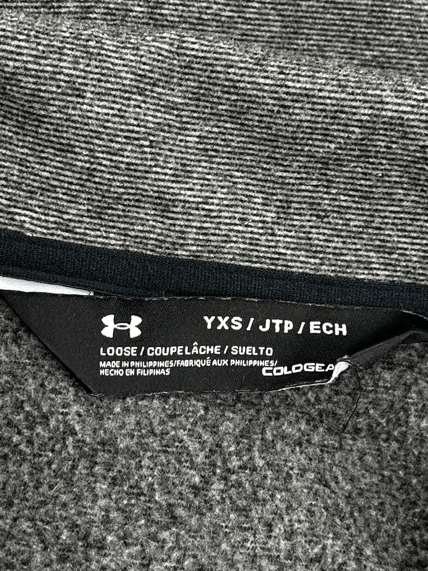 Under Armour Youth Size Medium Fleece 1/4 Zip Button Jacket