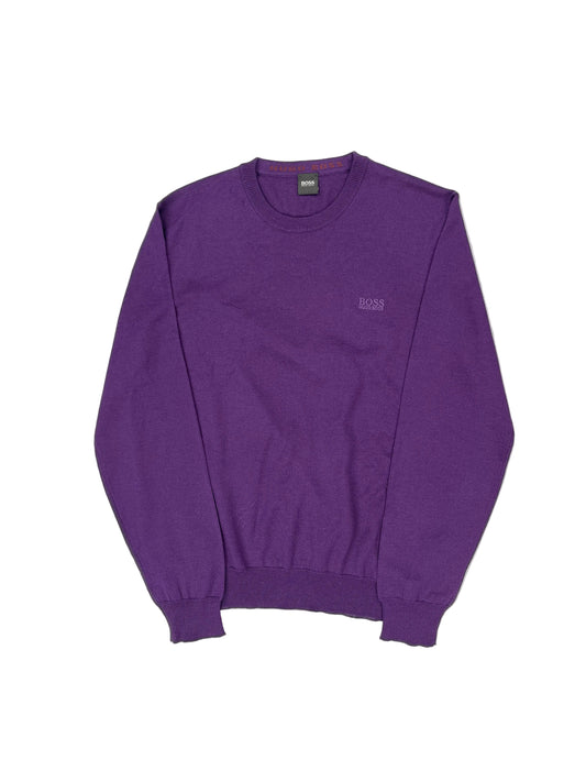 Purple long-sleeve shirt on a white background