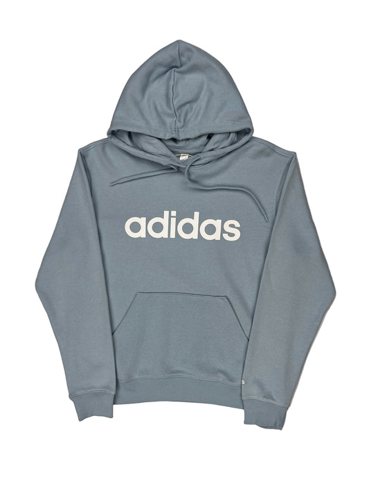 Gray Adidas hoodie on a white surface