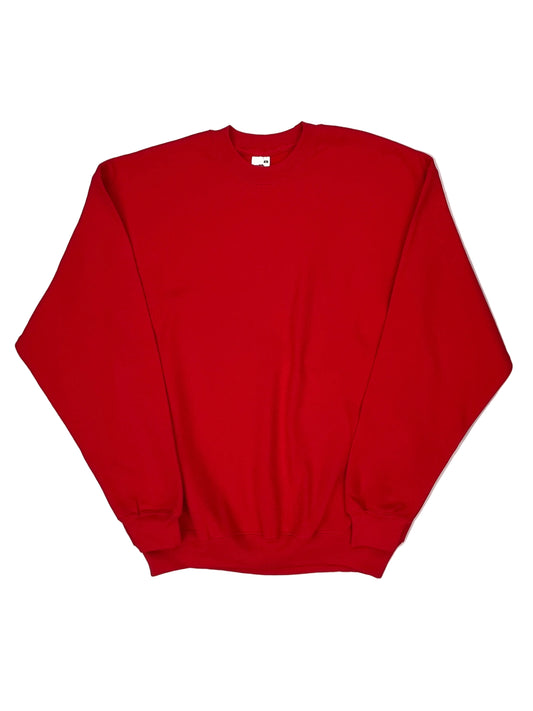 Red shirt on a white mannequin with a gray background