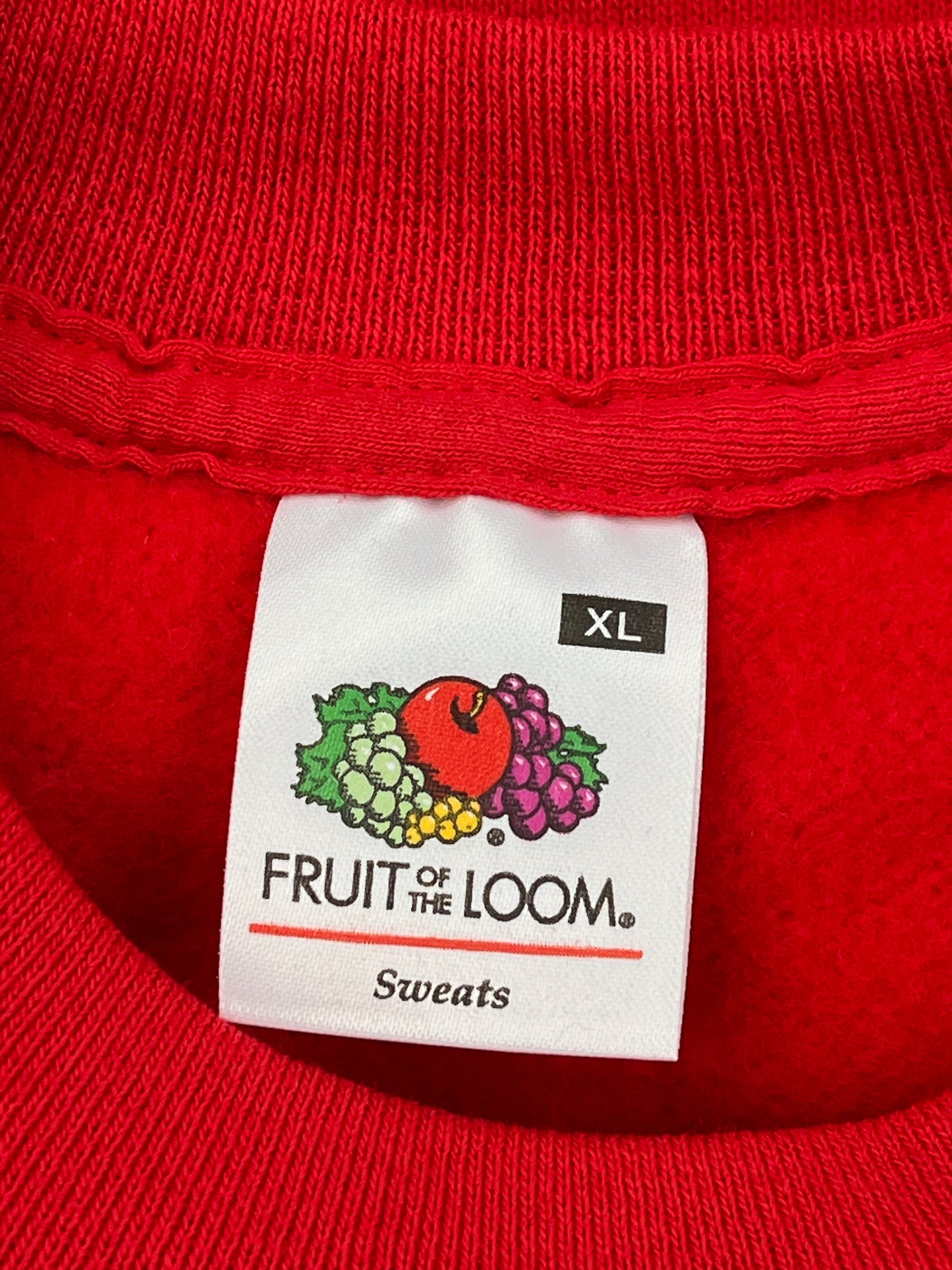 Fruit Of The Loom Red Plain Sweatshirt