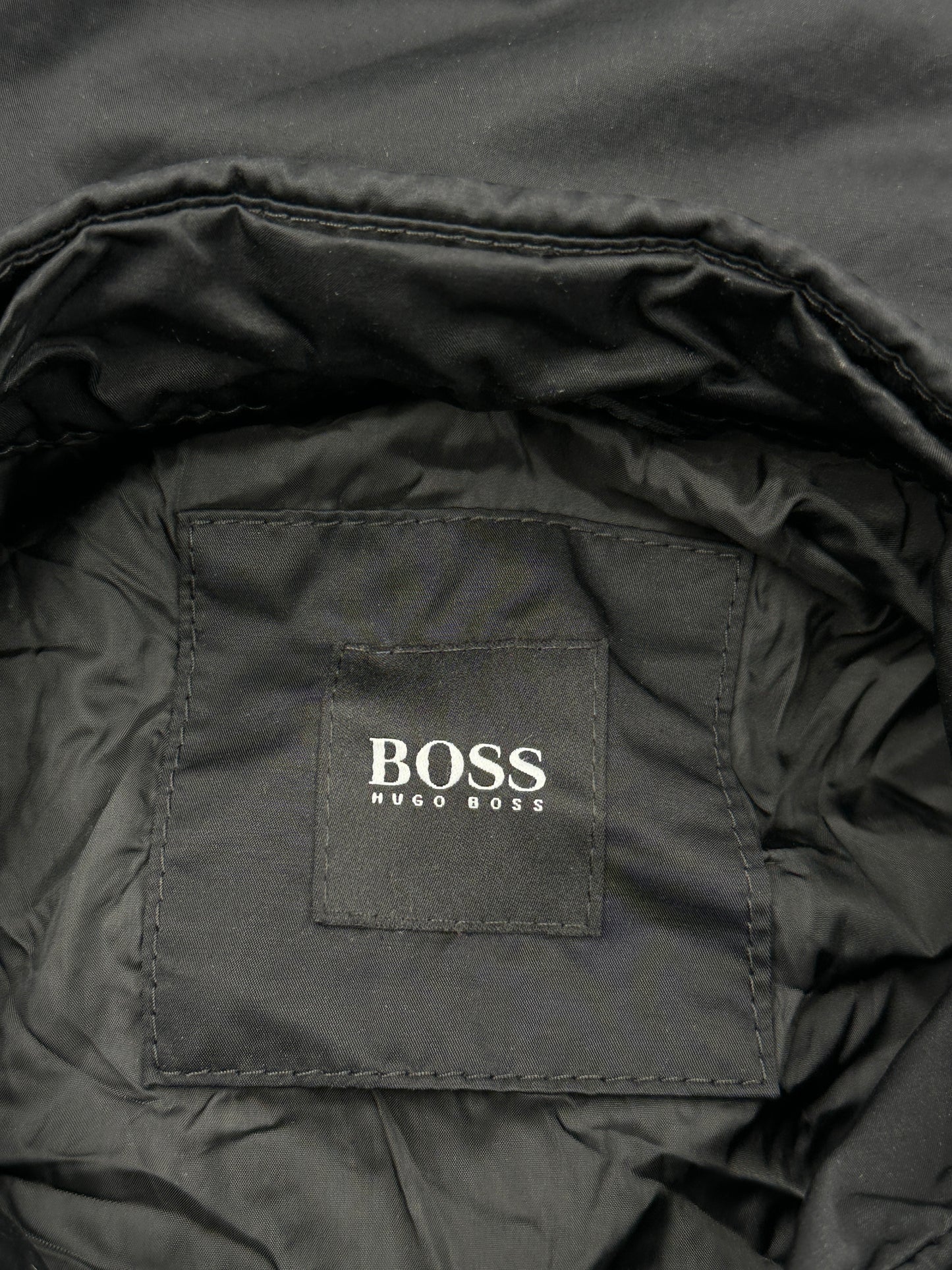 Black Hugo Boss Military-Style Field Jacket