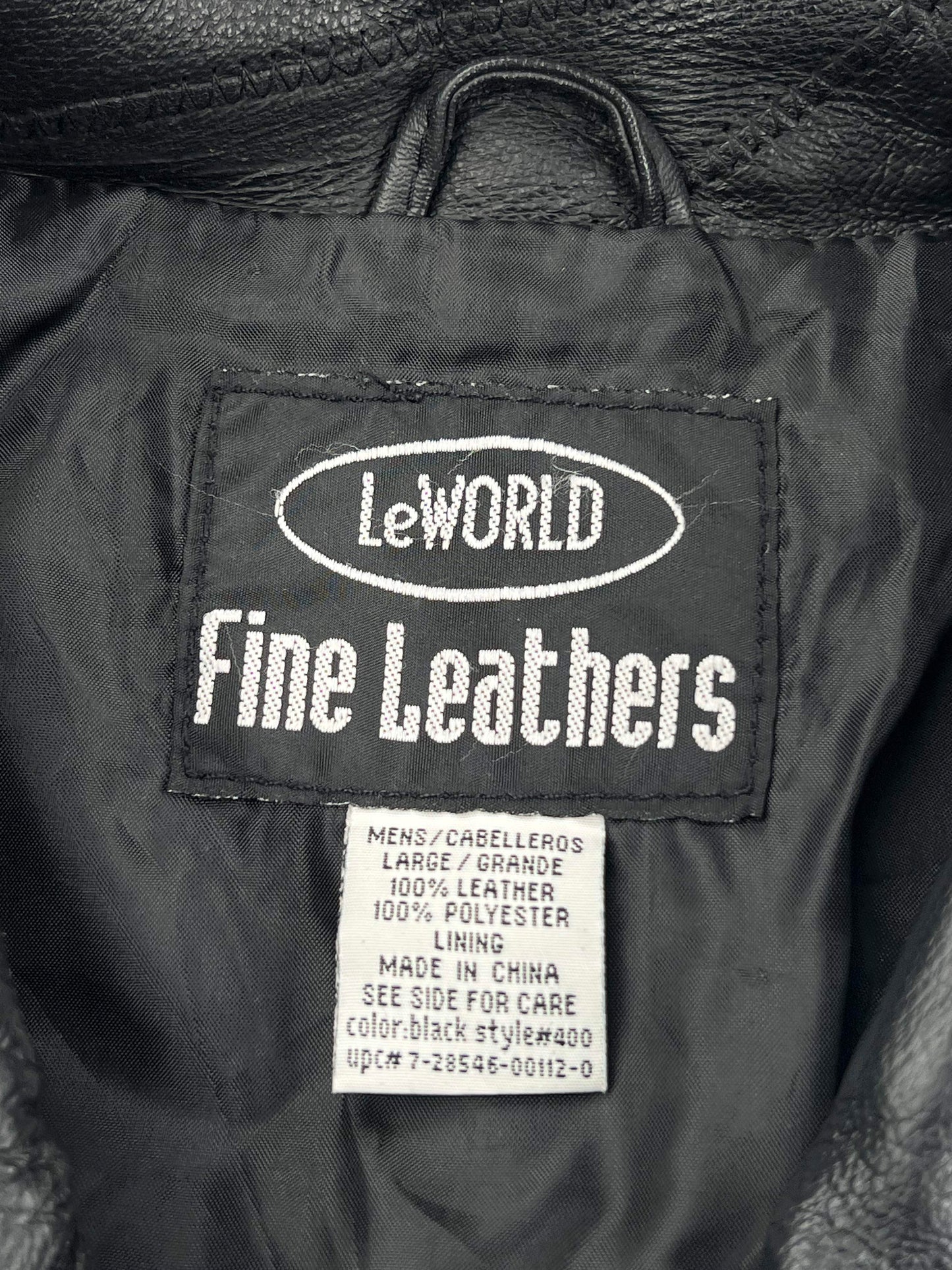 Leworld Black Leather Jacket
