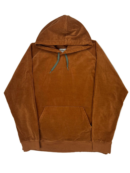 Brown jacket with a hood on a white background