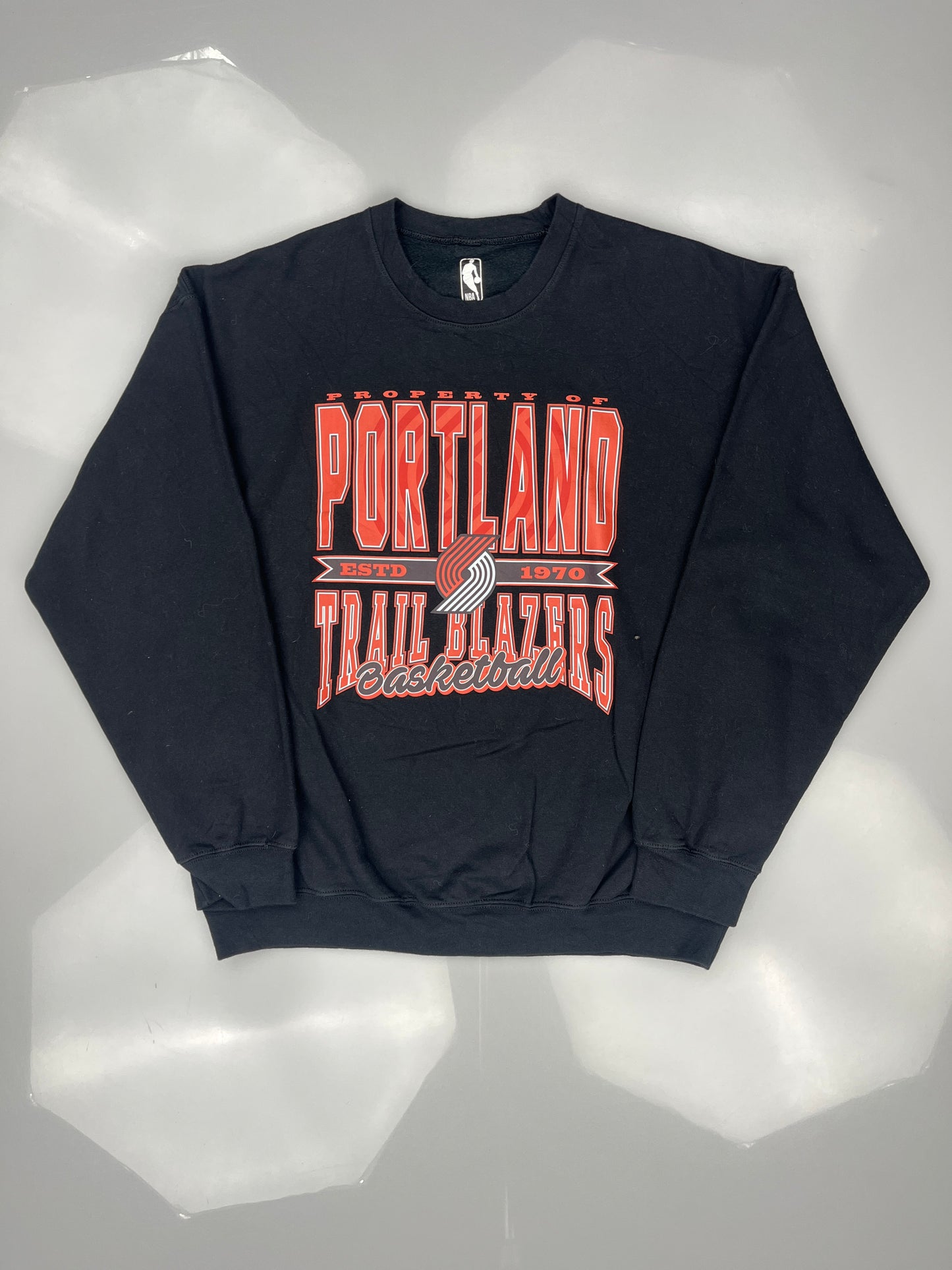 90s NBA Portland Trail Blazers Black Graphic Sweatshirt
