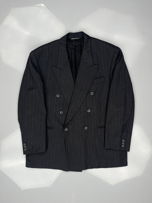 Burberry Striped Wool Double-Breasted