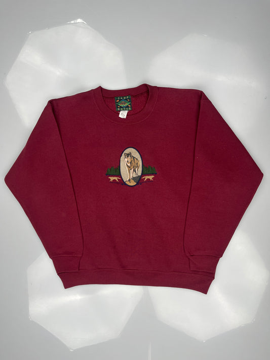 Camp David Wild Life Wolf Embroidered Sweatshirt