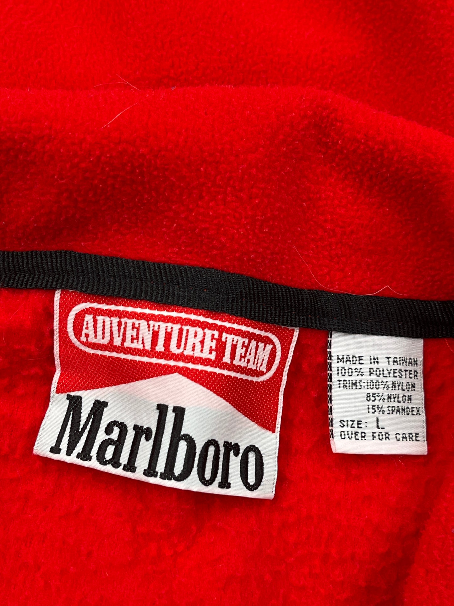 90s Marlboro Adventure Team Red Fleece Pullover Jacket