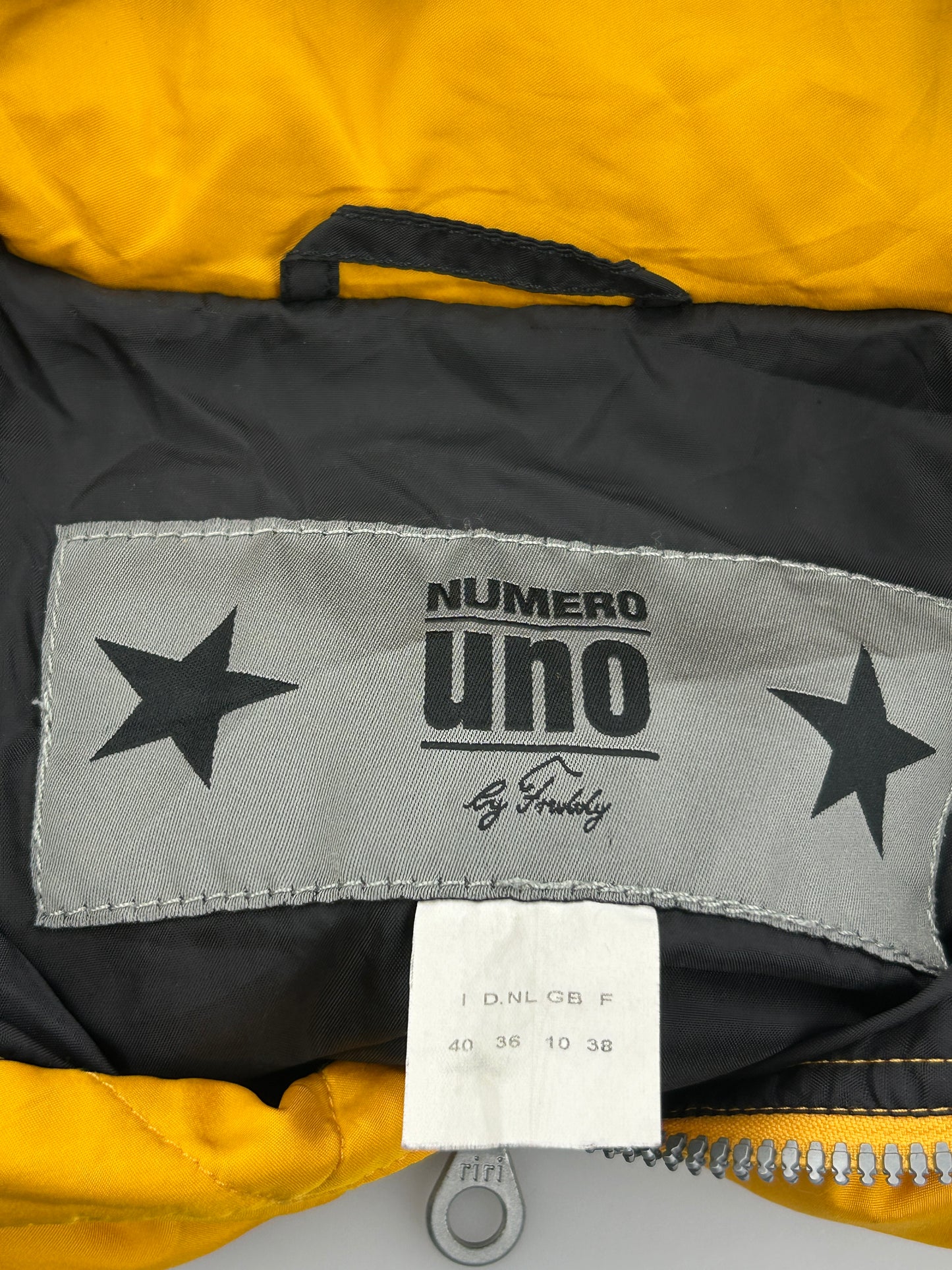 Numero Uno Yellow Puffer Jacket