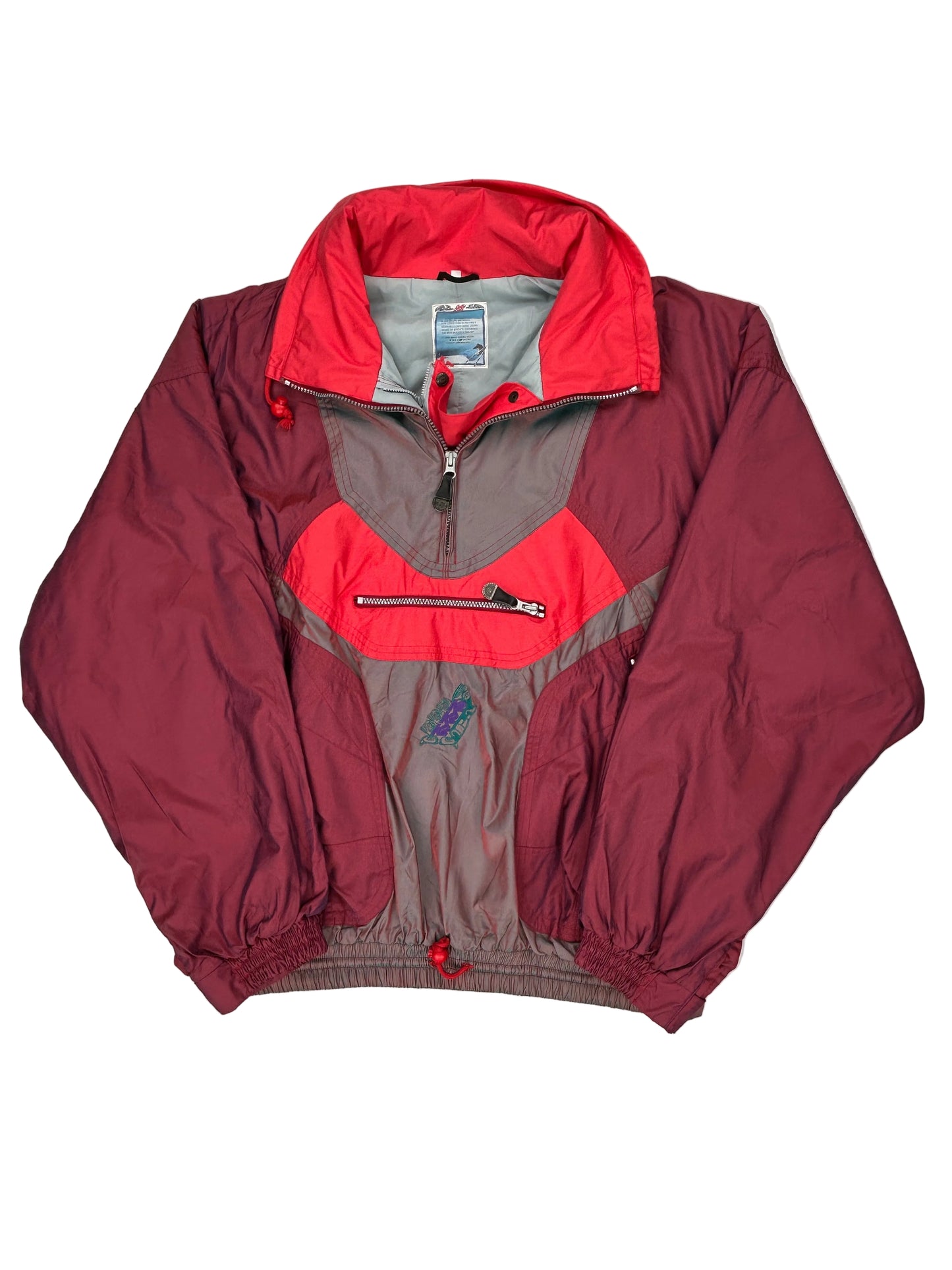 Maroon and red jacket on a white background