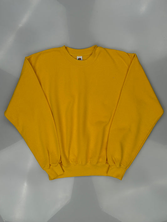 90s Fruit Of The Loom Plain Yellow Sweatshirt