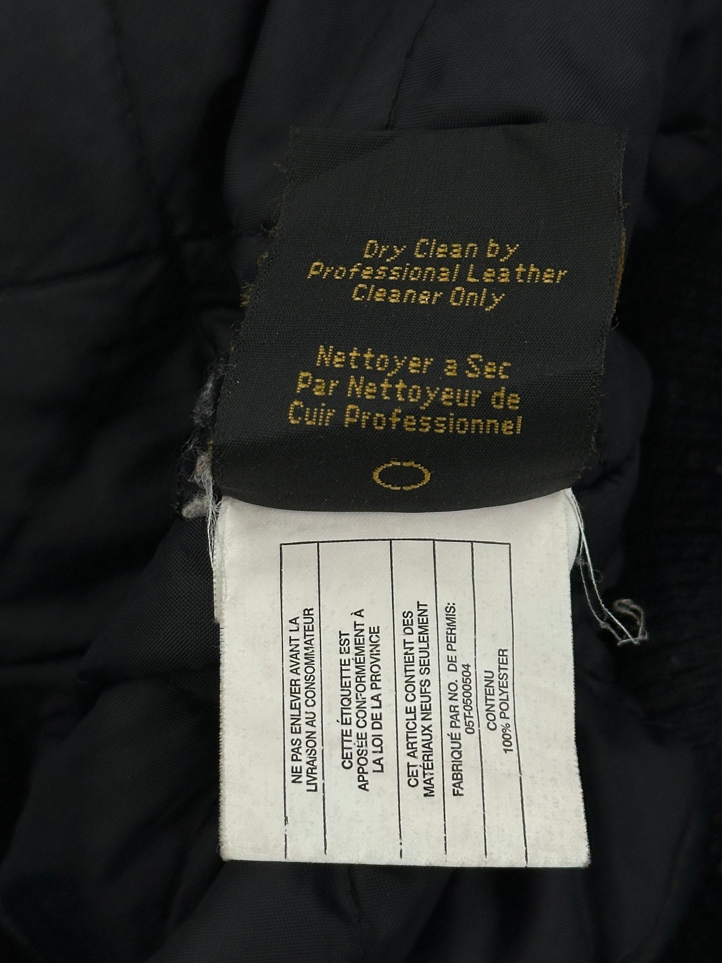 North End Black Canada Sportswear Leather Varsity Jacket