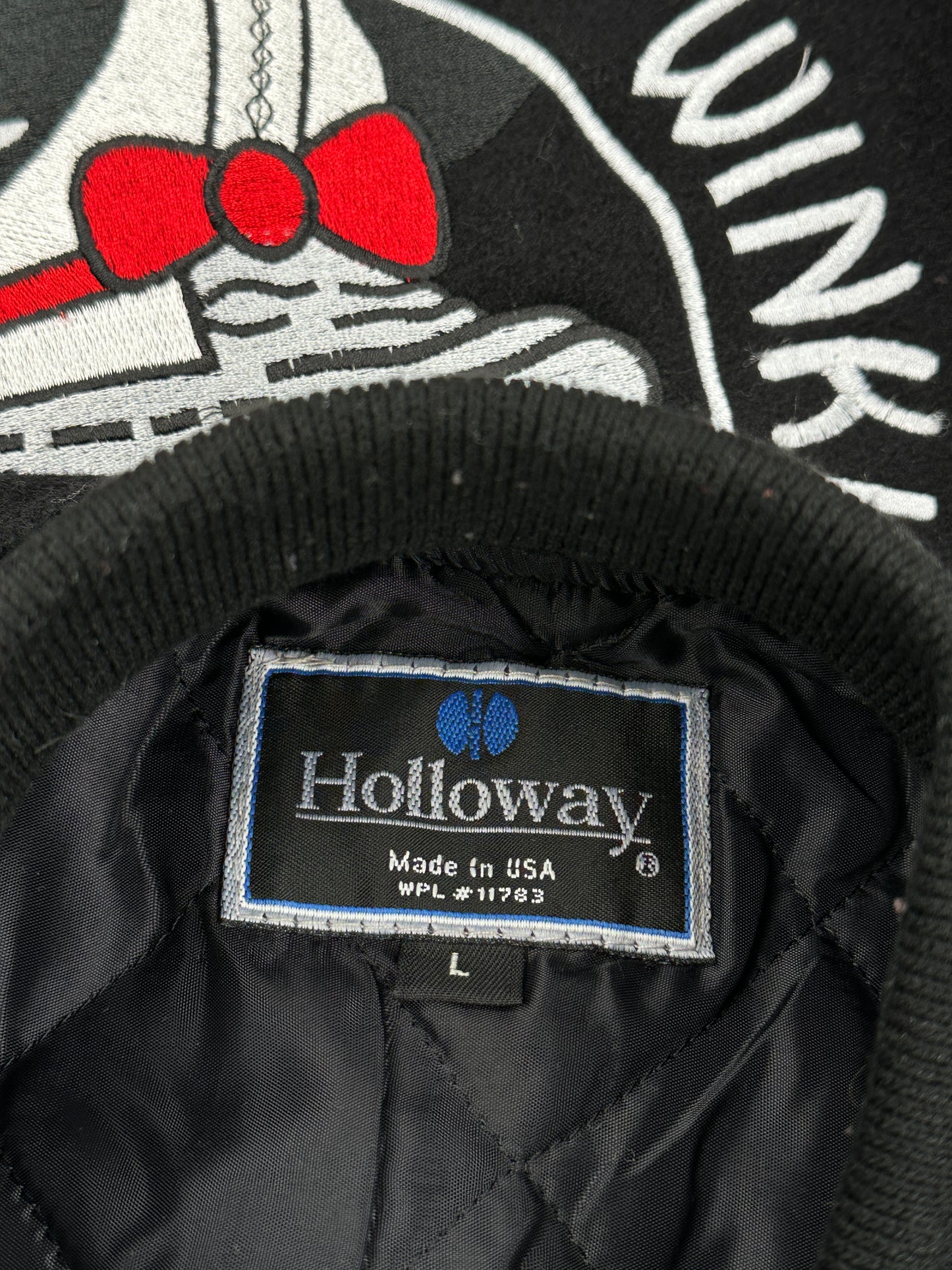 Holloway Black Varsity Bomber Jacket