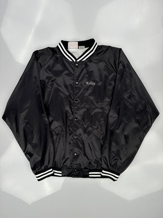 Cardinal Black Satin Varsity Jacket