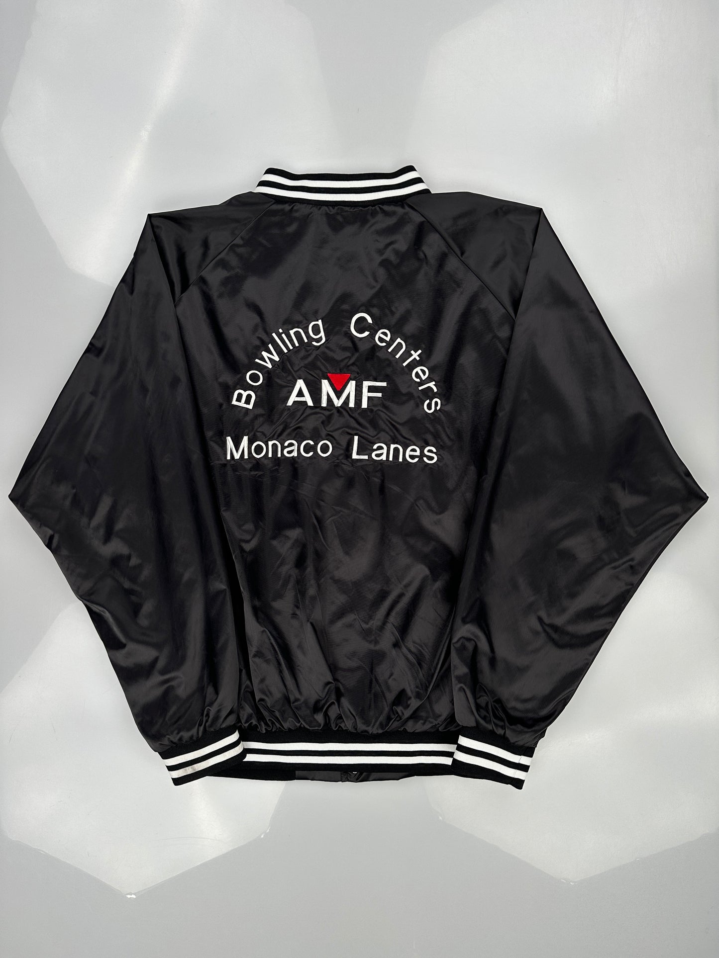 Cardinal Black Satin Varsity Jacket