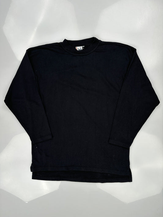Black Cotton Blend Jumper